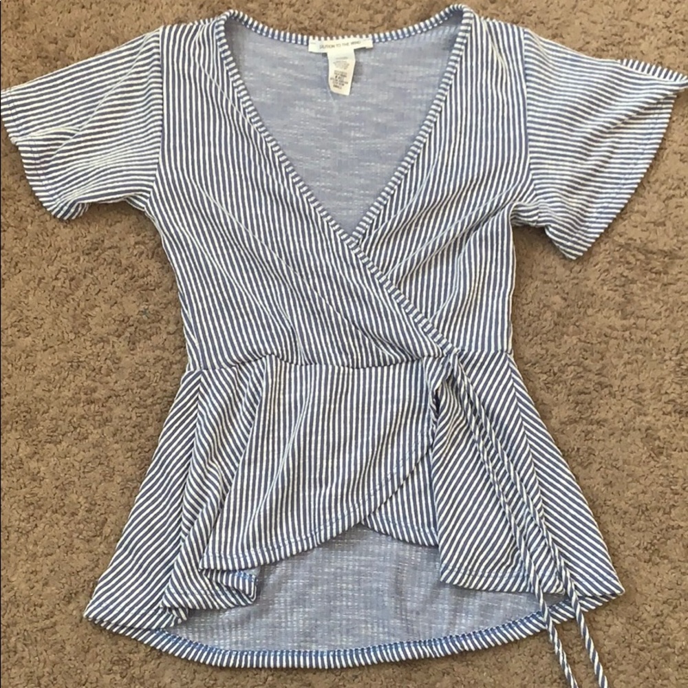 Blue striped blouse